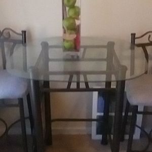 Table and two chairs